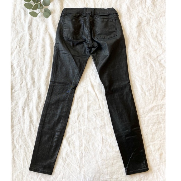 Lucky Brand Charlie Super Skinny Leather Look Waxed Jeans - Picture 3 of 10